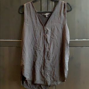 Black tank top blouse.